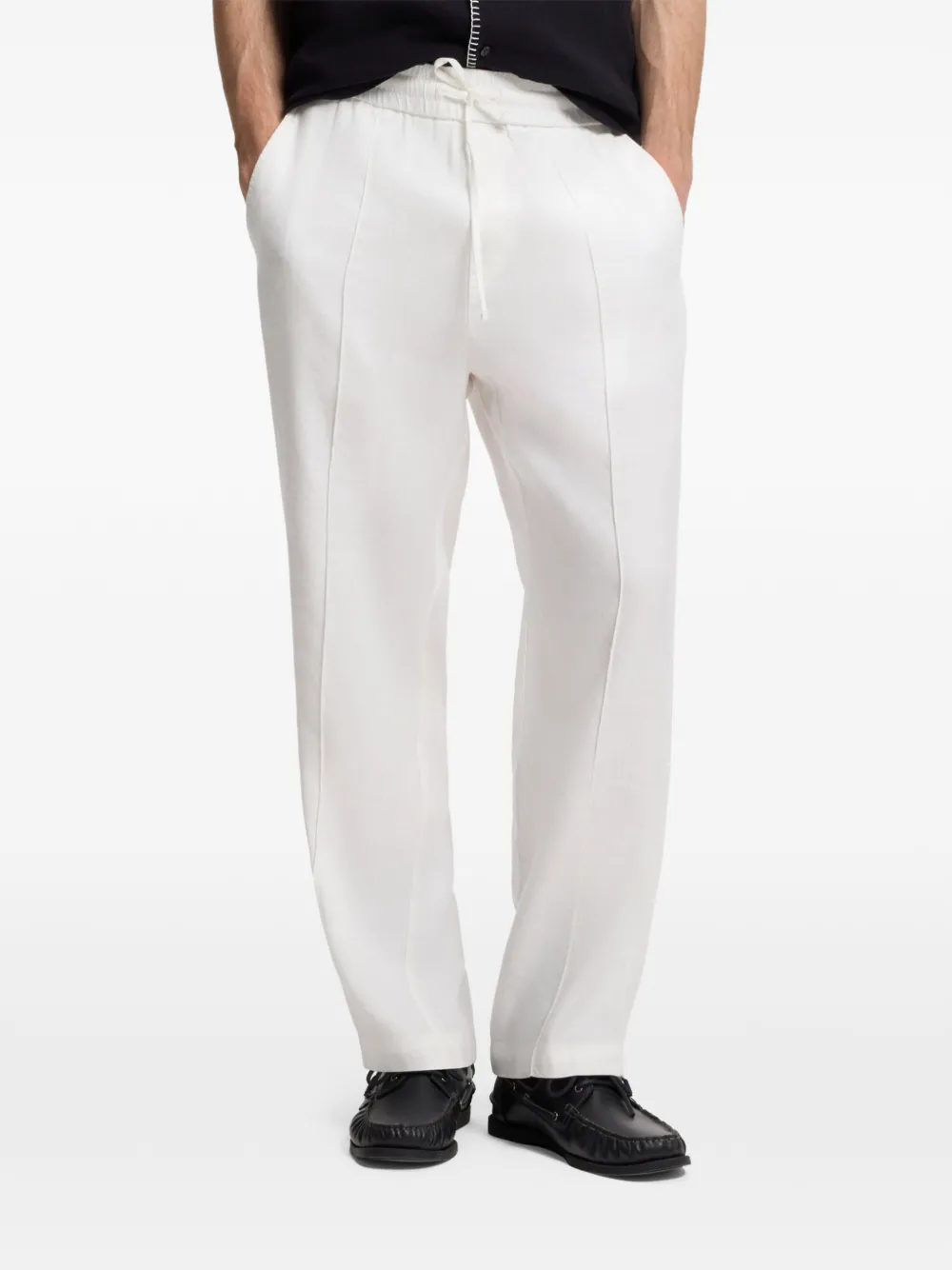 Hugo Boss Drawstring Trousers In White