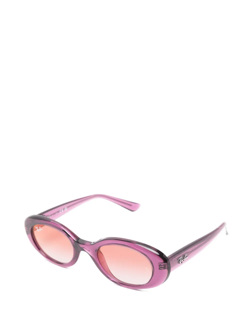 RAY-BAN JUNIOR Zonnebril met ovalen montuur en logoplakkaat Paars