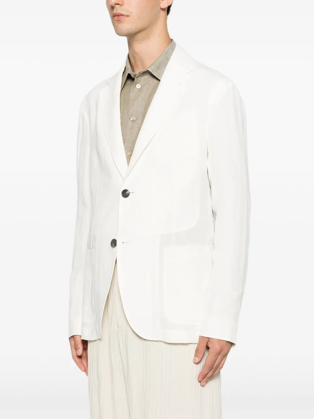 Emporio Armani Blazer met knopen Beige