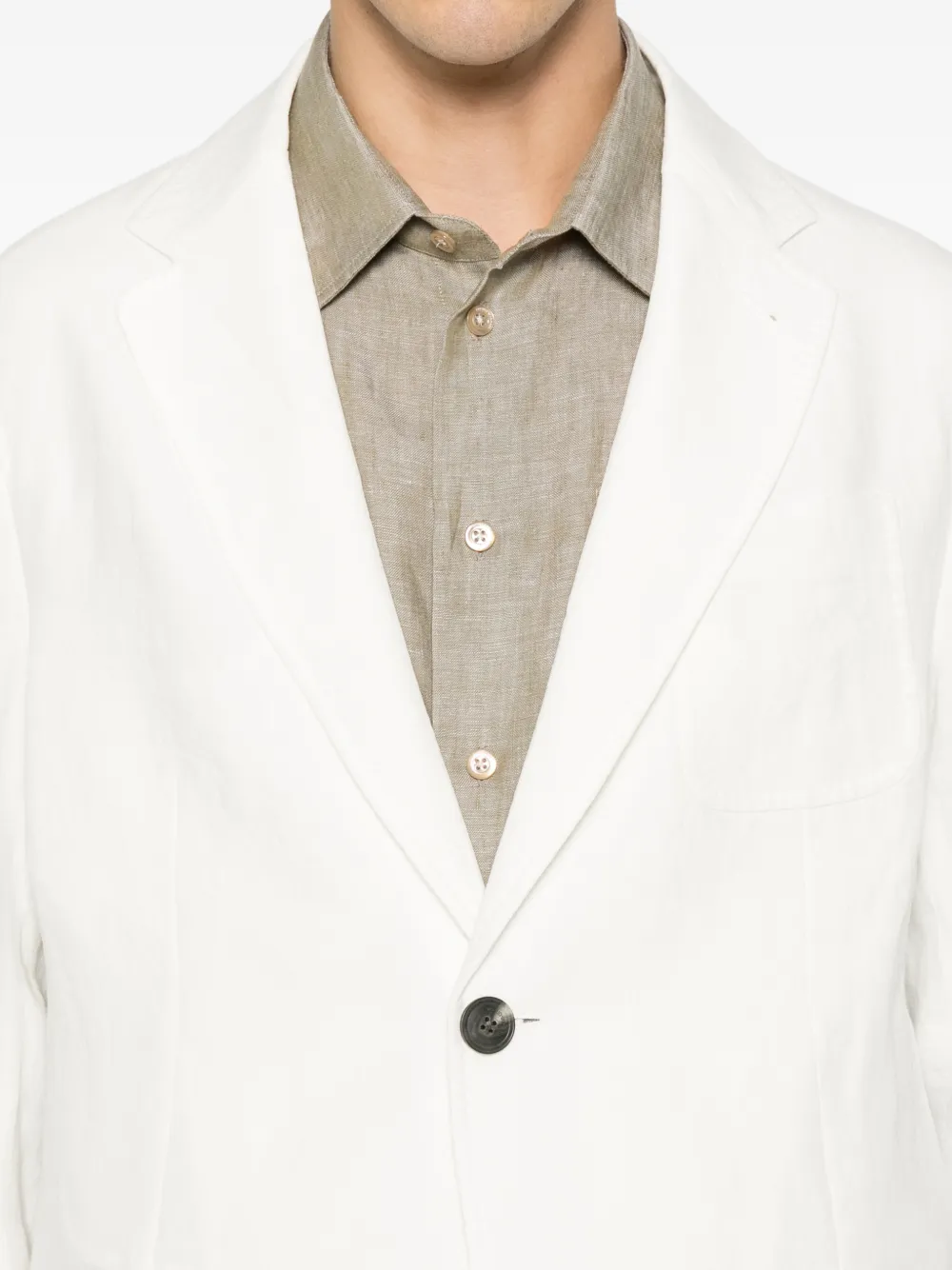 Emporio Armani Blazer met knopen Beige