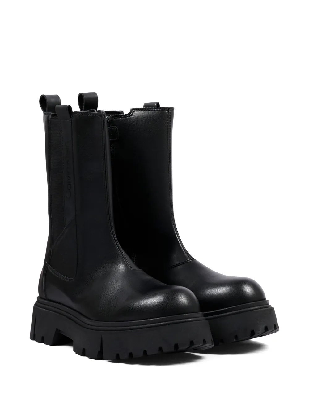 Calvin Klein Kids elasticated-panel chunky-sole boots - Nero