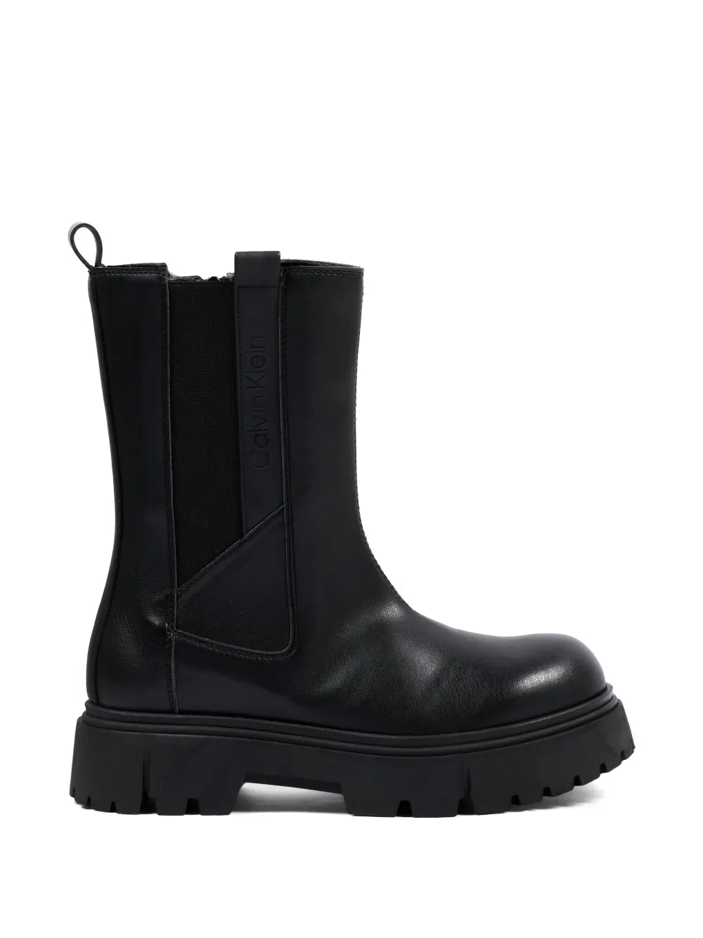 Calvin Klein Kids elasticated-panel chunky-sole boots Zwart