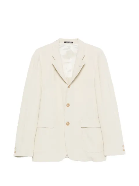 Emporio Armani blazer con acabado fruncido