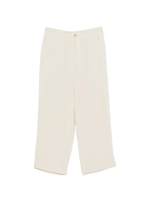 Emporio Armani crinkled-finish pocket trousers
