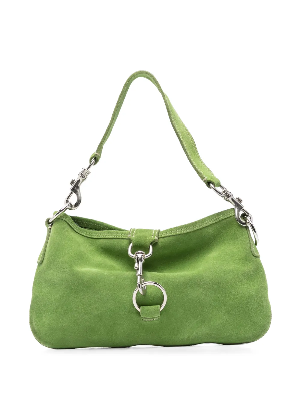 Miu Miu Pre-Owned Borsa a spalla in pelle scamosciata anni 2000 - Verde