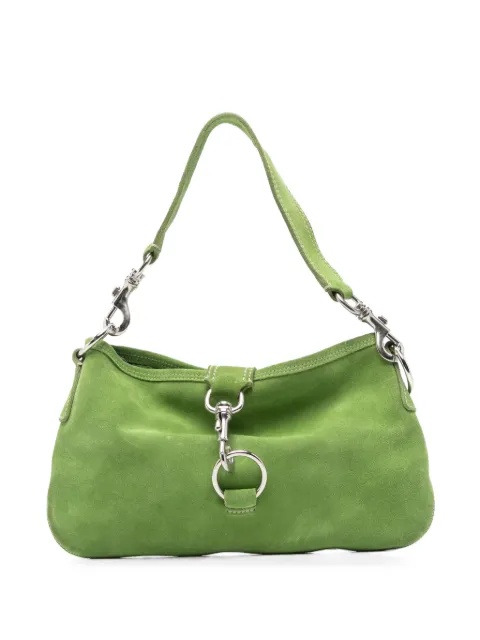 Miu Miu Pre-Owned 2000s lobster-clasp suede shoulder bag