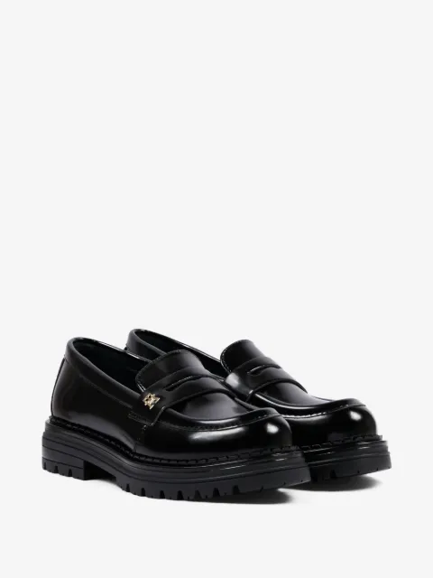 Tommy Hilfiger Junior logo-plaque chunky-sole loafers