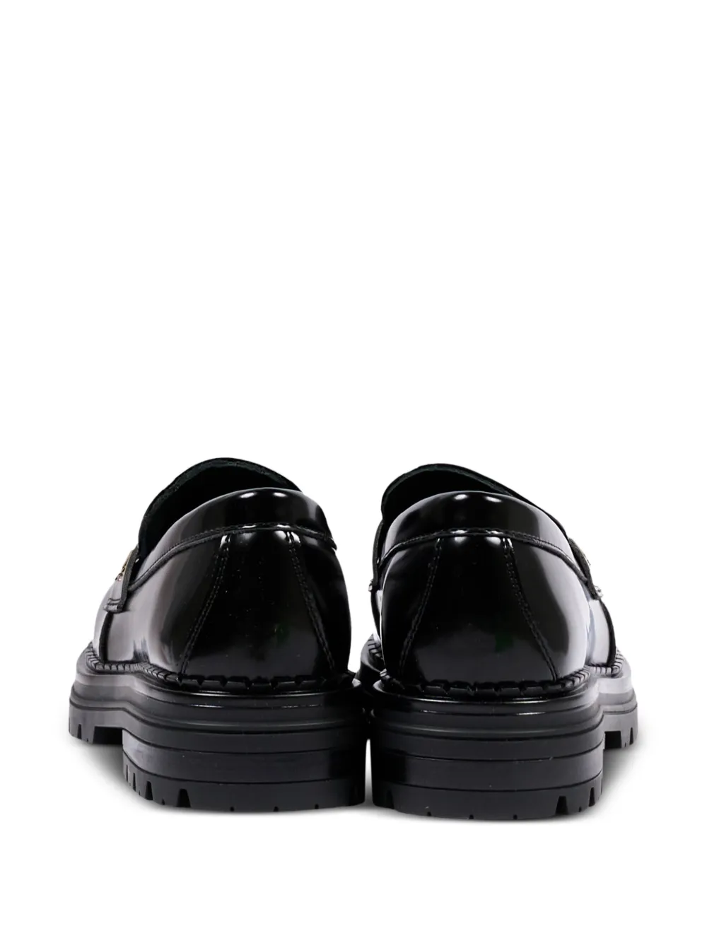 Tommy Hilfiger Junior logo-plaque chunky-sole loafers Zwart