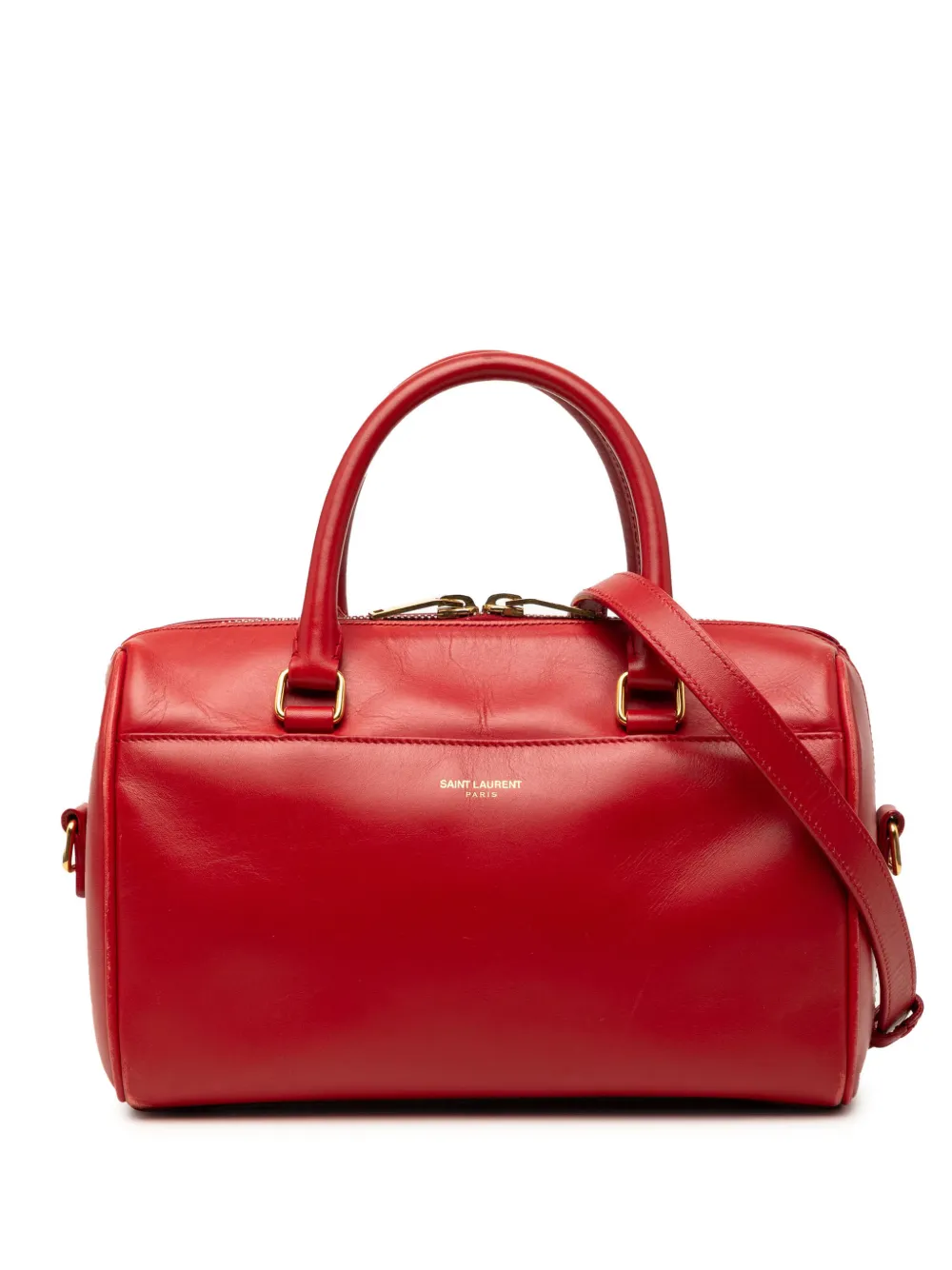 Saint Laurent Pre-Owned 2014 Baby Leather Classic Duffle satchel - Red