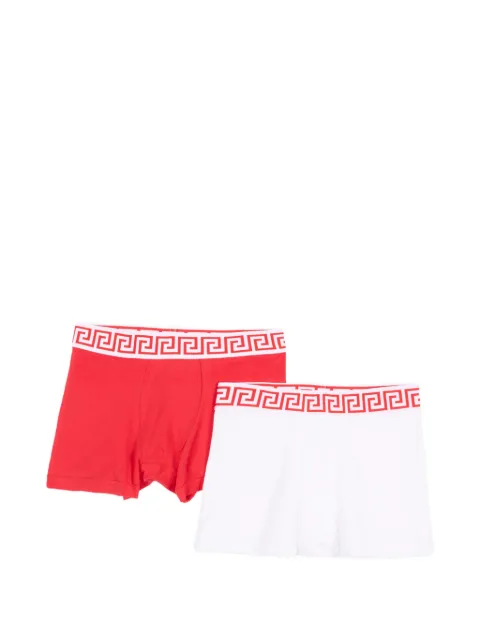 Versace Kids Greca-print boxer shorts