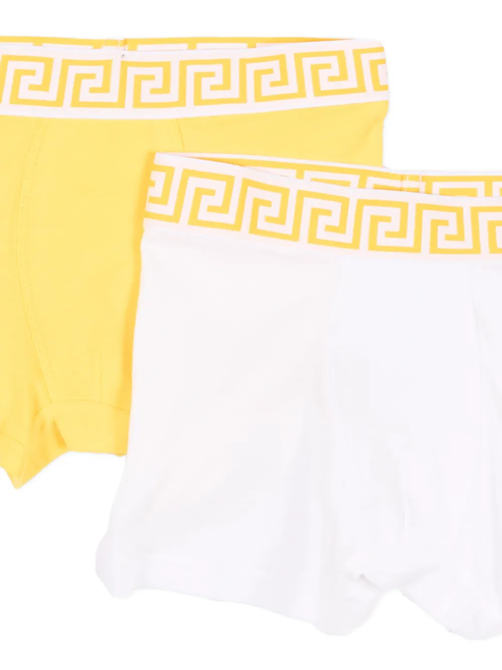  Versace Kids Bóxer Con Estampado Greca - Amarillo 