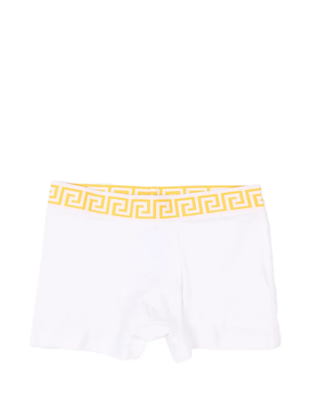 Versace Kids Boxershorts met Greca-print Geel