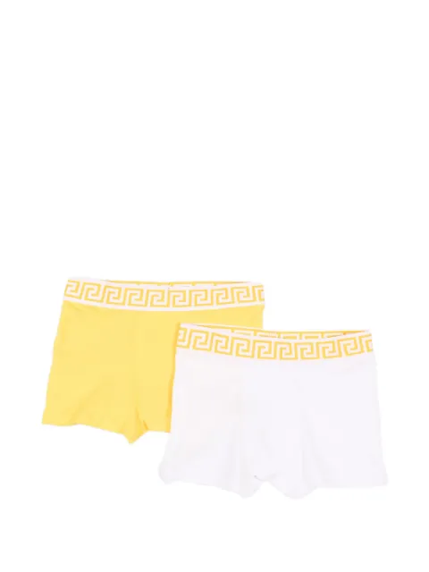 Versace Kids Greca-print boxer shorts