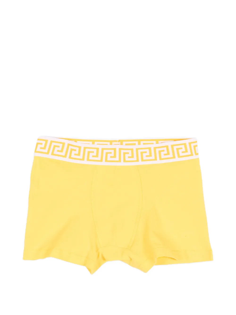  Versace Kids Bóxer Con Estampado Greca - Amarillo 