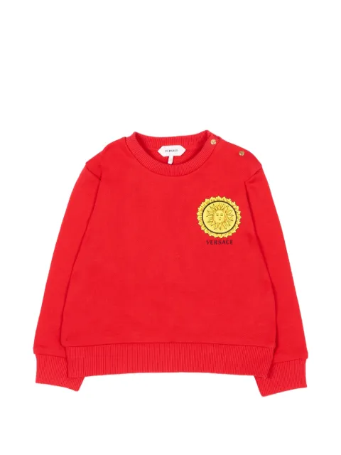 Versace Kids sun-print shoulder-button sweater