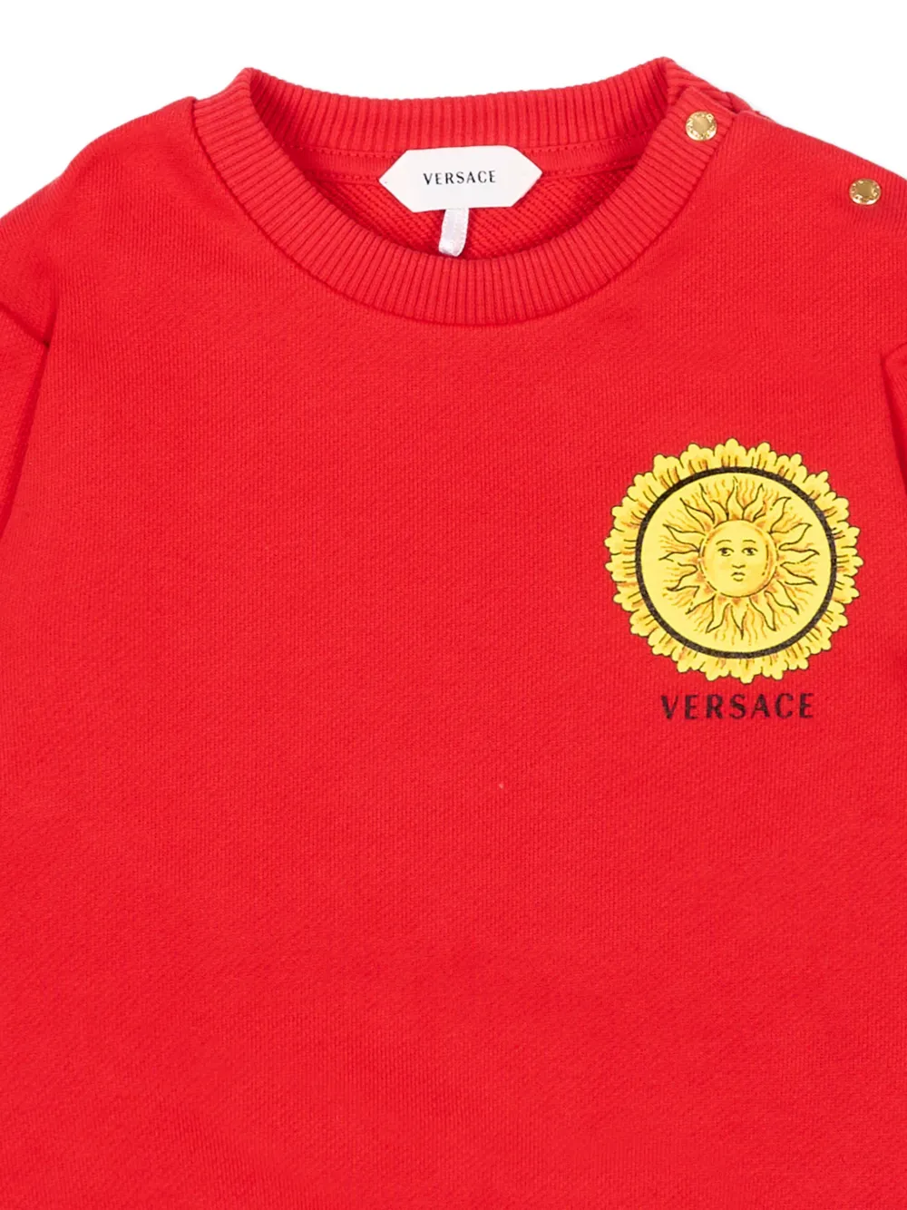 Versace Kids Trui met print en schouderknoop Rood