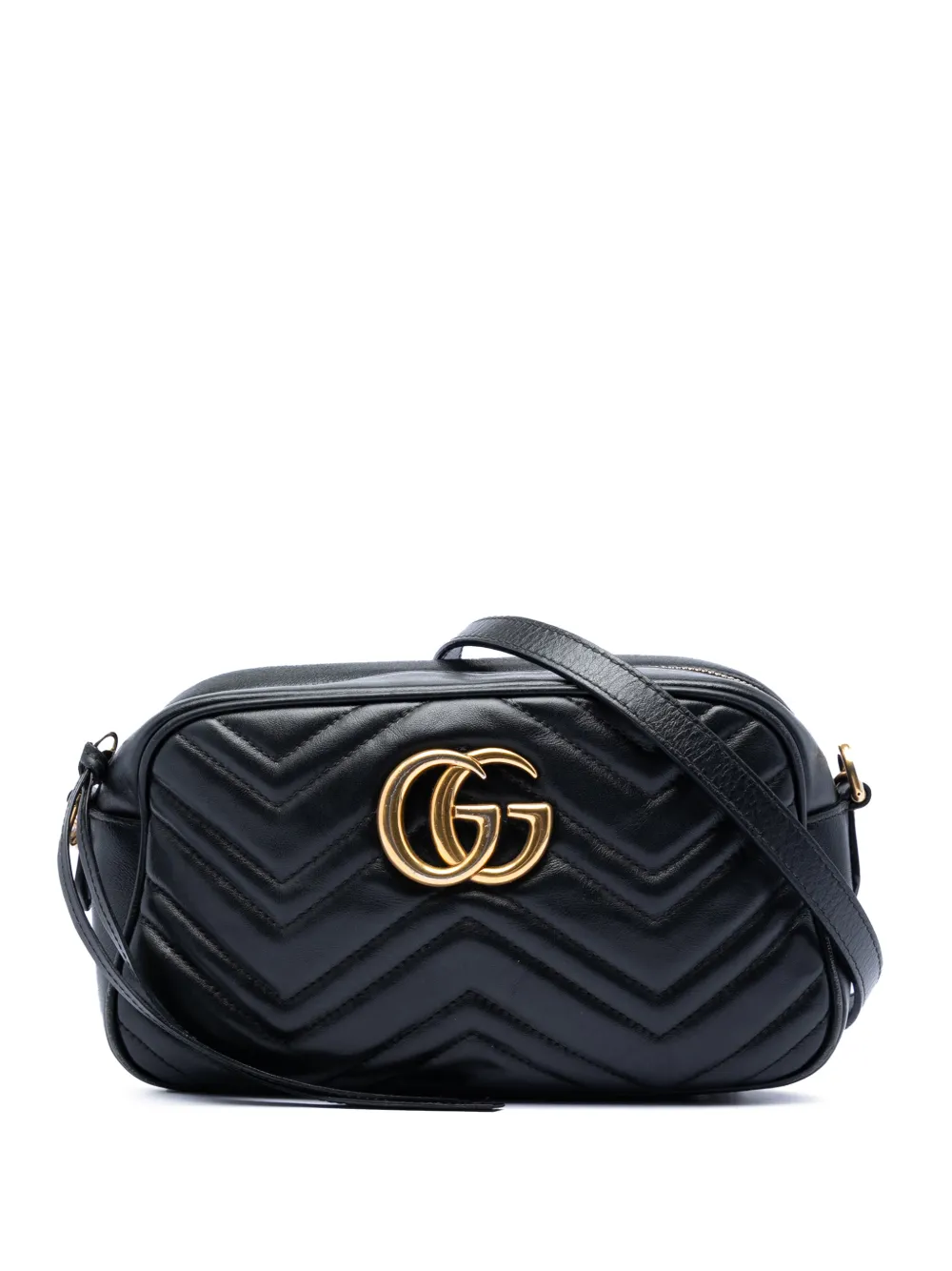 Gucci Pre-Owned 2016-2026 Small GG Marmont Matelasse Calfskin crossbody bag - Black