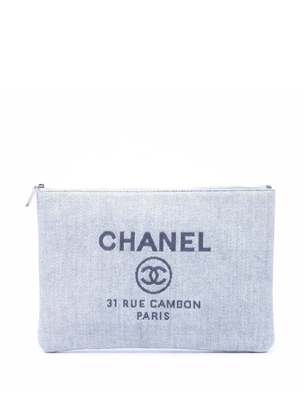 CHANEL Pre-Owned 2014 Large Canvas Deauville O Case clutch bag - Blu