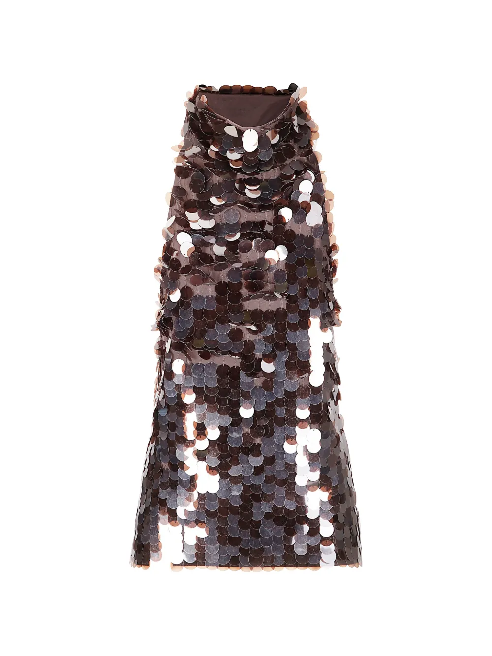 P.A.R.O.S.H. sequin-embellished open-back top - Marrone