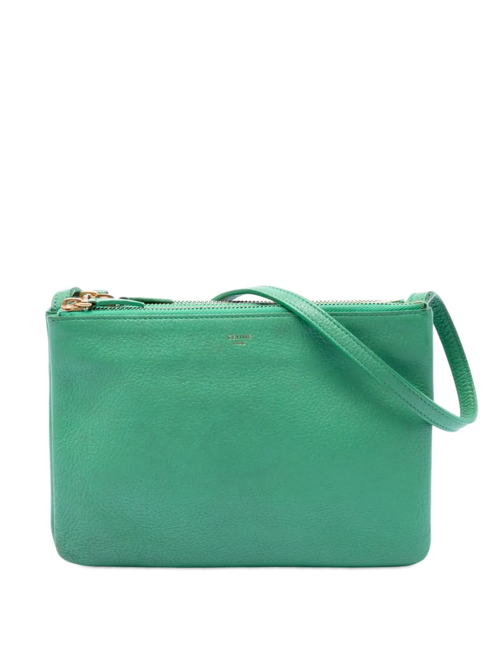 Celine Pre-Owned 2015 Small Lambskin Trio crossbody bag - Verde