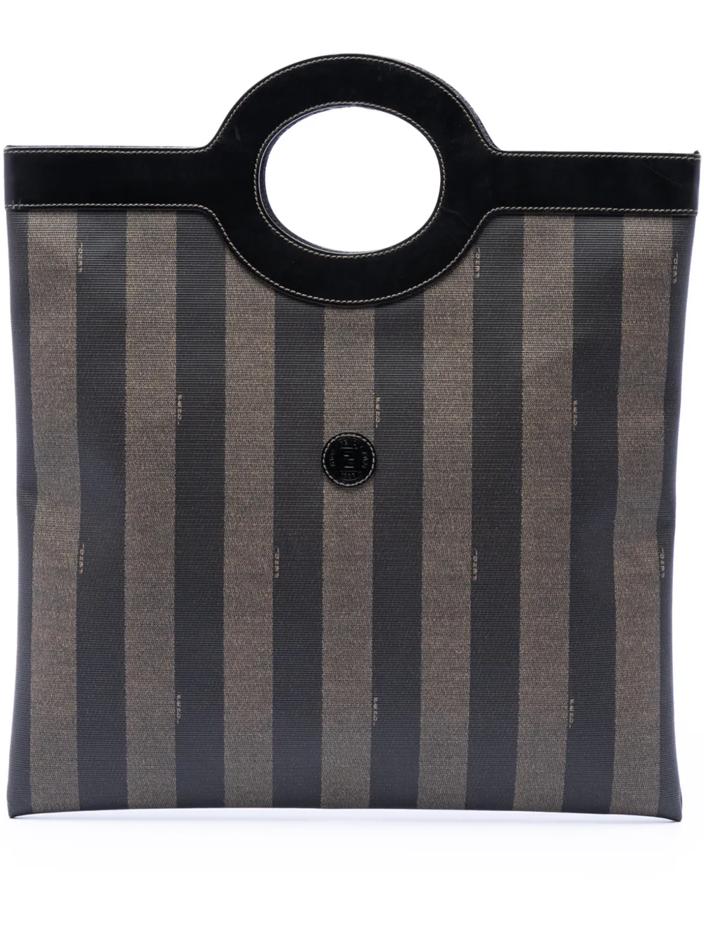 Fendi Pre-Owned 20th Century Pequin Coated Canvas tote bag - Marrone