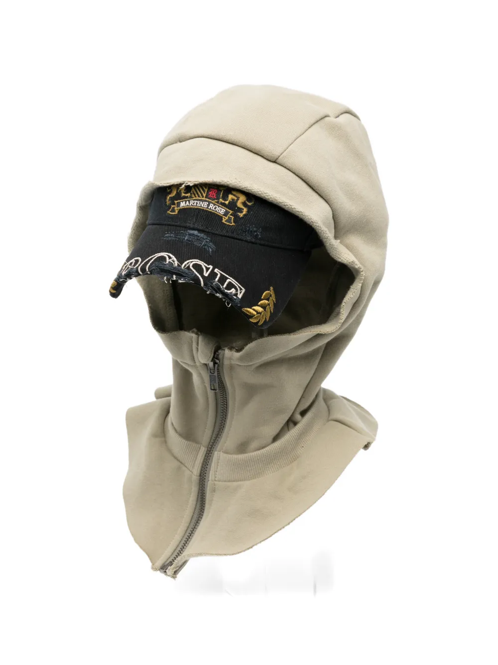 Martine Rose Cut Peak hooded balaclava - Verde