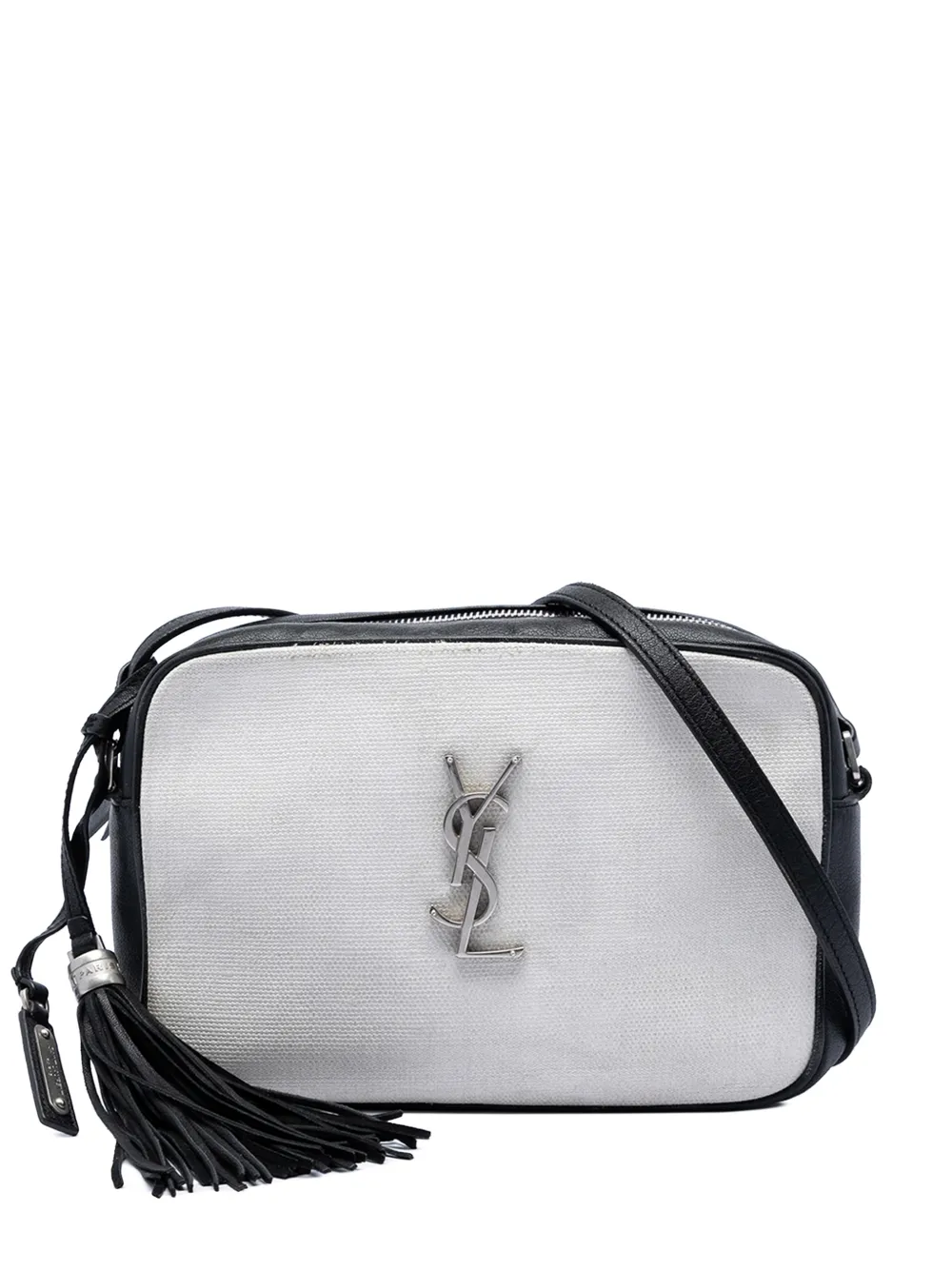 Saint Laurent Pre-Owned 2018 Canvas Monogram Lou Camera Bag crossbody bag - White