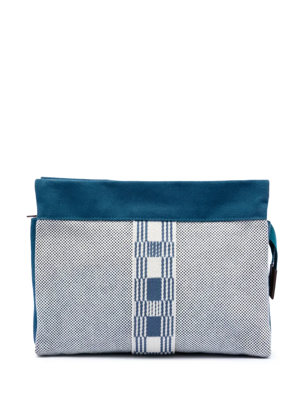 Hermès Pre-Owned 2010-2020 Toile Trousse de Voyage Jimetou PM clutch bag - Blu