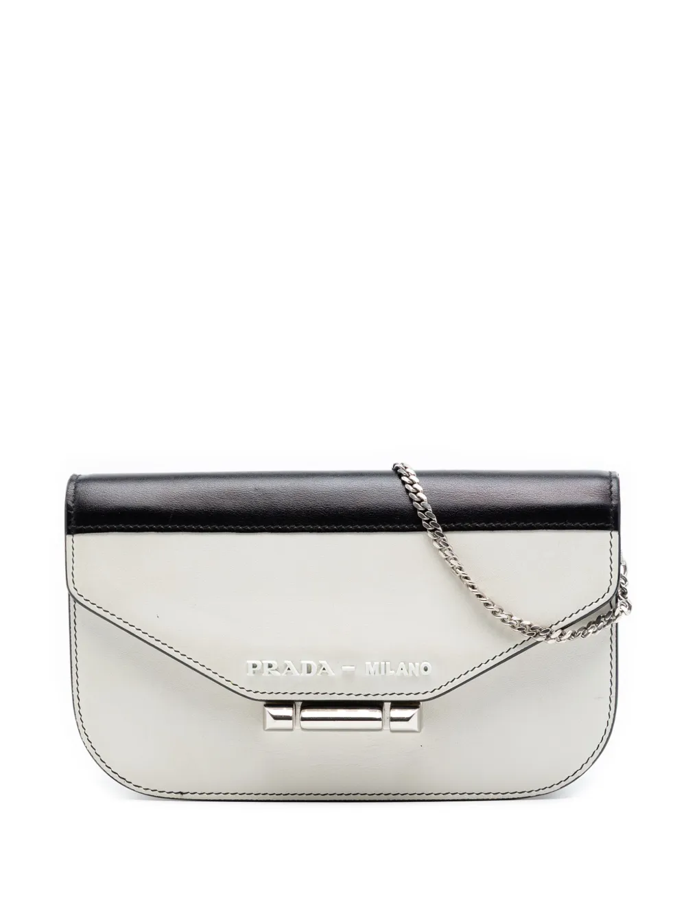 Prada Pre-Owned 2010-2026 City Calf Sybille Flap Chain crossbody bag - Bianco
