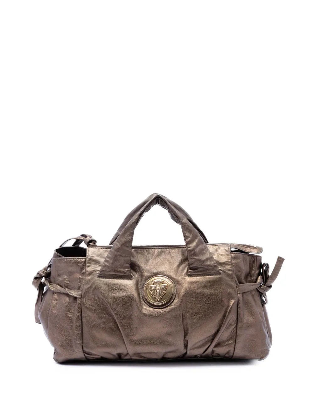 Gucci Pre-Owned 2016-2026 Metallic Calfskin Hysteria handbag - Marrone