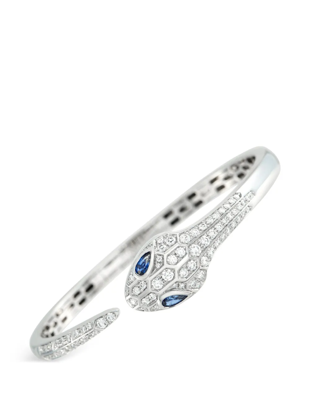 Bvlgari Pre-Owned Serpenti Seduttori diamond and sapphire bracelet - Argento