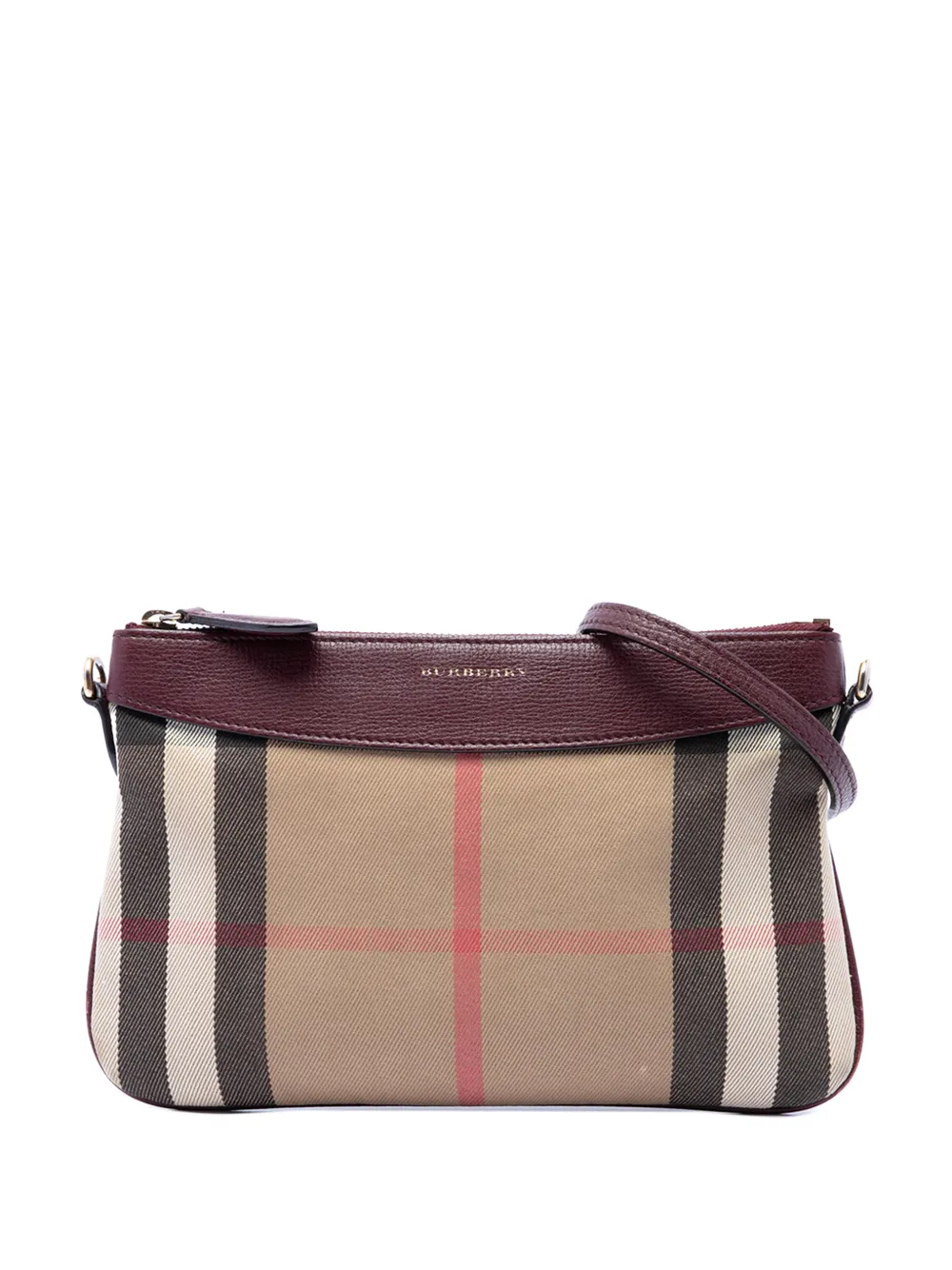 Burberry Pre-Owned 2000-2017 House Check Canvas Derby Peyton crossbody bag - Brown