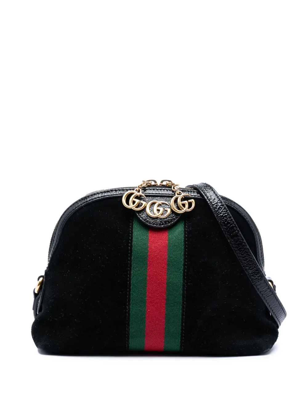 Gucci Pre-Owned 2016-2026 kleine GG Supreme Web Ophidia Dome Umhängetasche - Schwarz