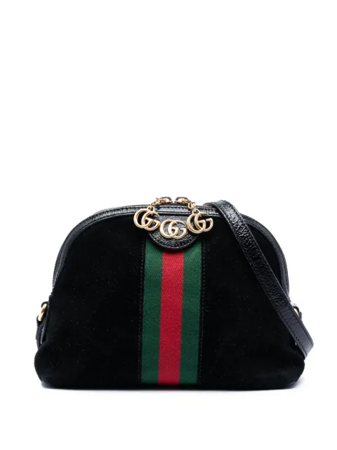 Gucci Pre-Owned bolsa crossbody Ophidia Dome pequeña de gamuza con detalle Web 2016-2026