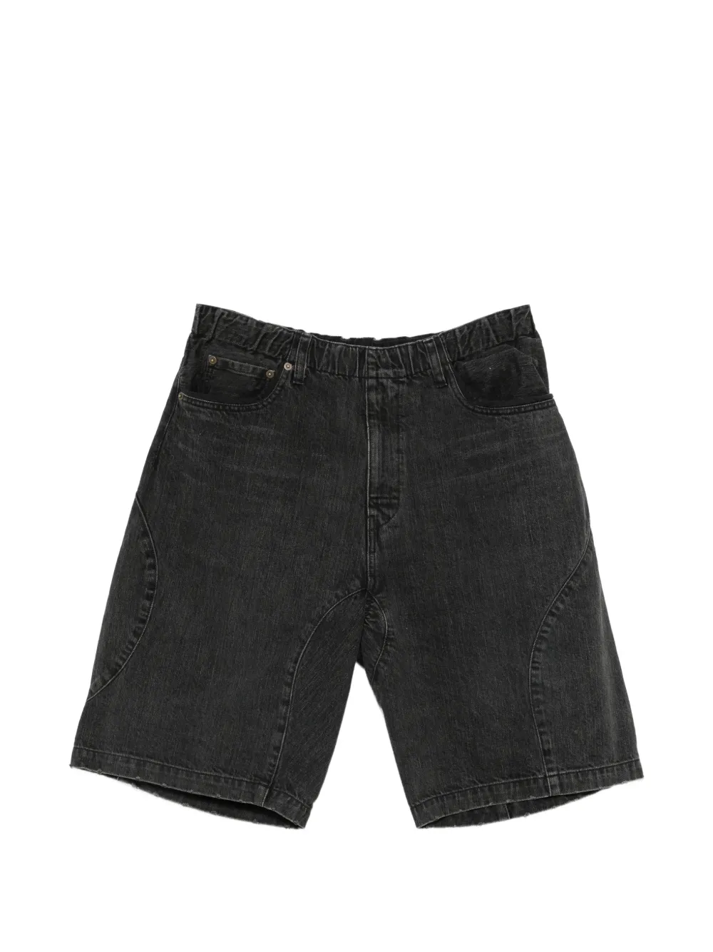 Undercover panelled denim shorts - Nero