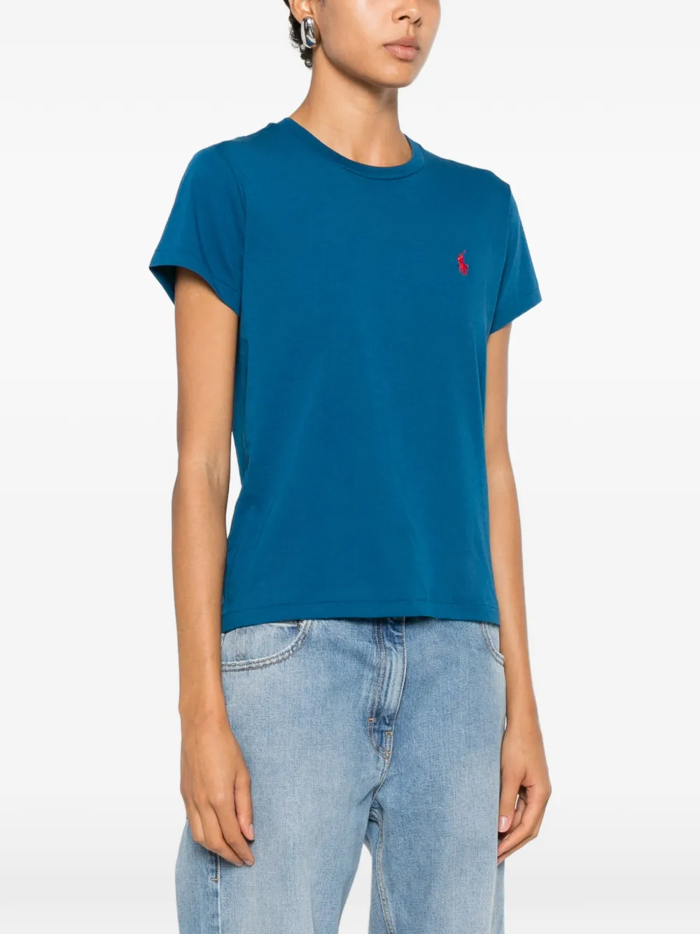 Polo Ralph Lauren T-shirt met geborduurd logo Blauw