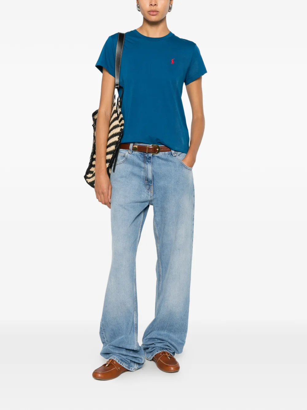 Polo Ralph Lauren T-shirt met geborduurd logo Blauw