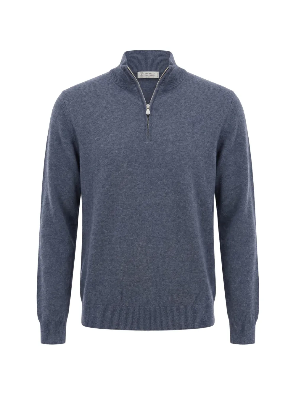 Brunello Cucinelli half-zip cashmere sweater - Blu