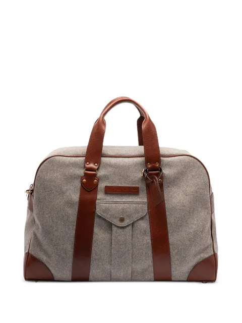 Brunello Cucinelli leather-trim holdall bag