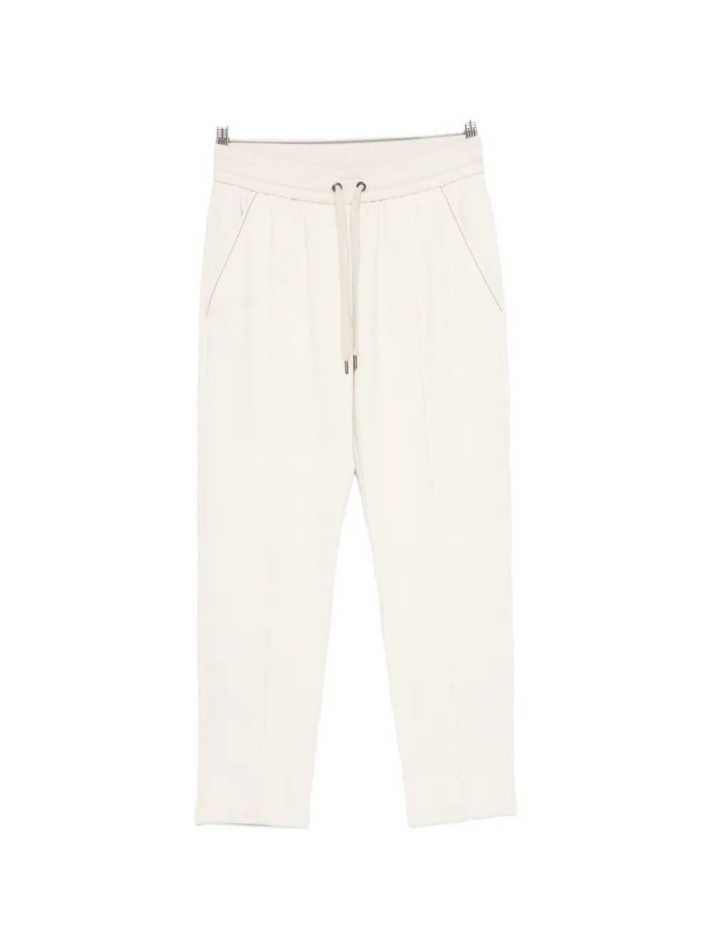 Brunello Cucinelli drawstring stitched-crease track pants - Toni neutri