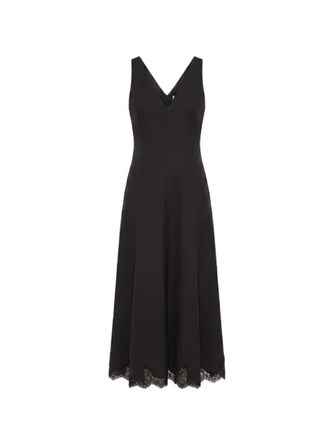 Valentino Garavani lace-trim V-neck dress