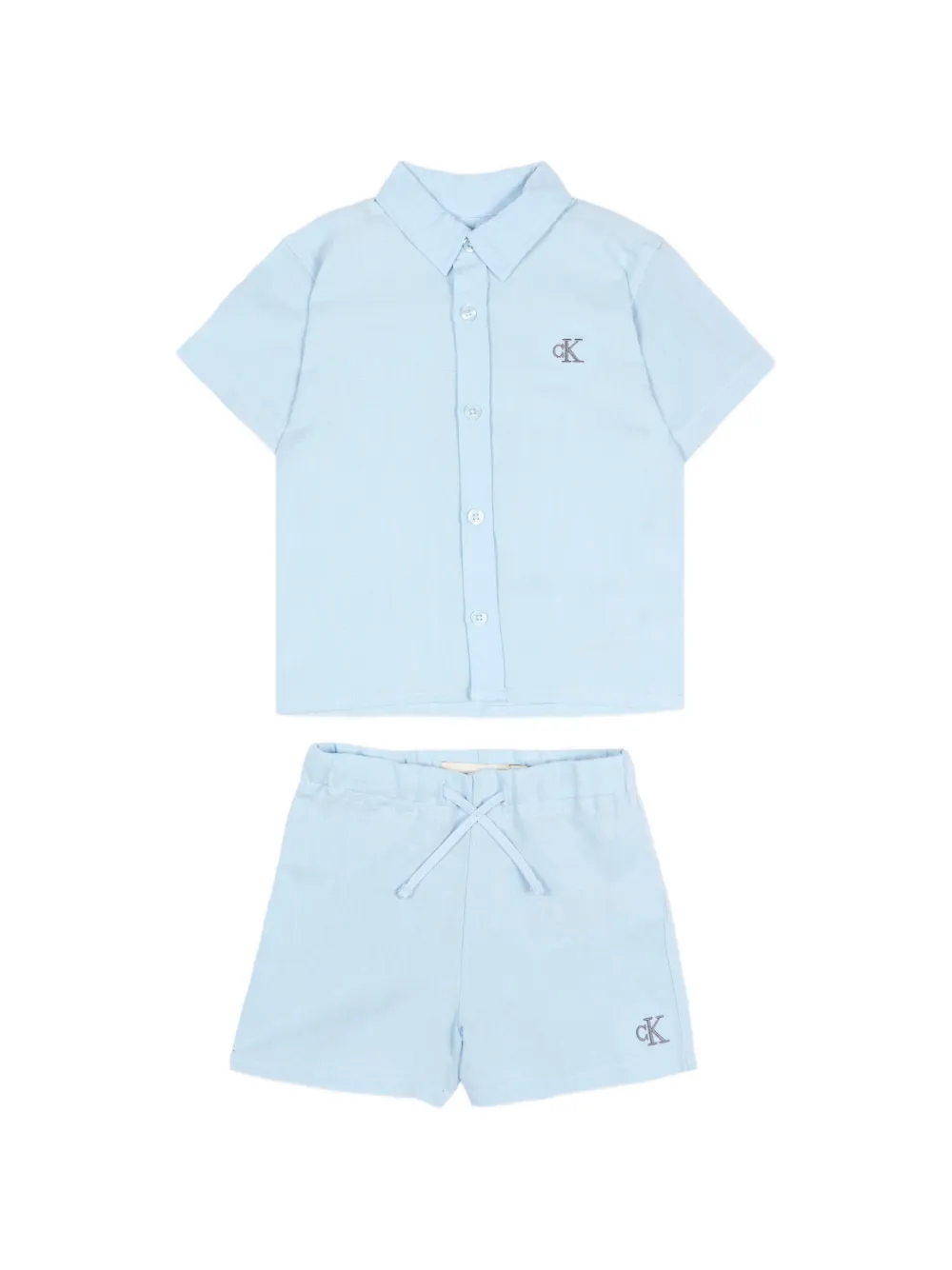 Calvin Klein Kids logo-embroidered two-piece set - Blau