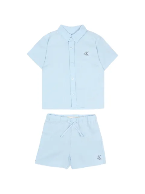Calvin Klein Kids logo-embroidered two-piece set