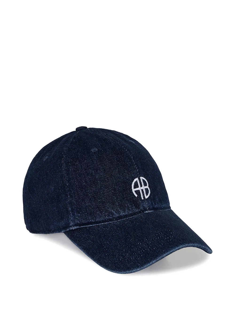 ANINE BING Jeremy denim pet met geborduurd monogram Blauw