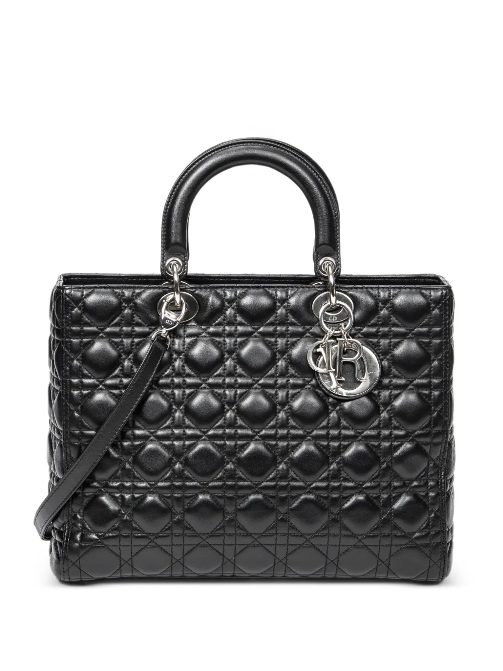 Christian Dior Pre-Owned Lady Dior Cannage tote bag - Black