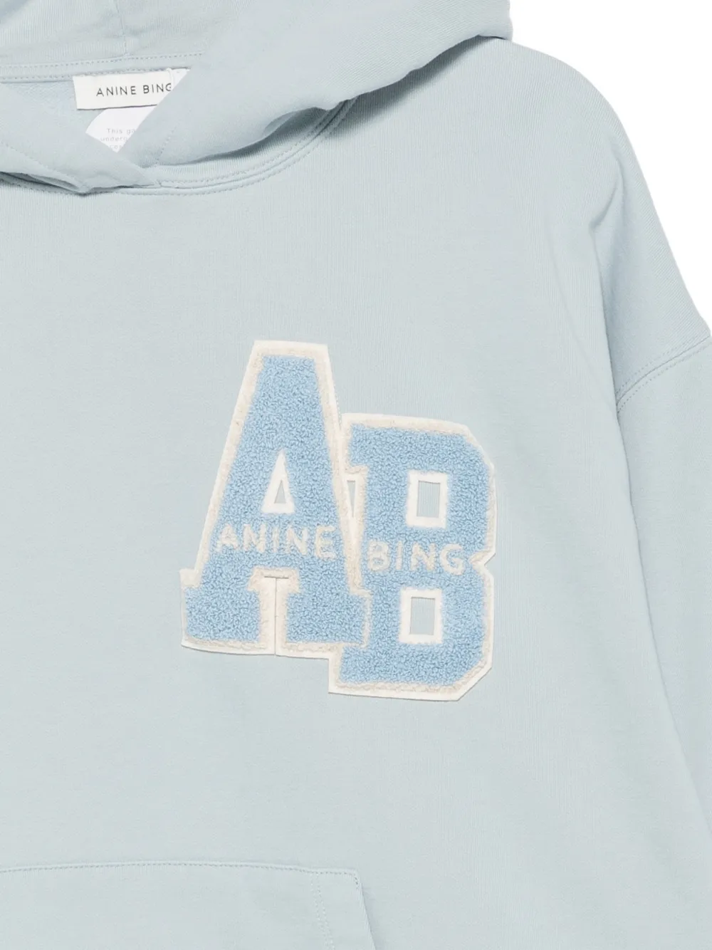 ANINE BING Hoodie met logopatch Blauw