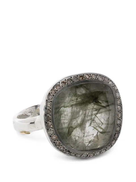 Rosa Maria diamond-embellished quartz ring