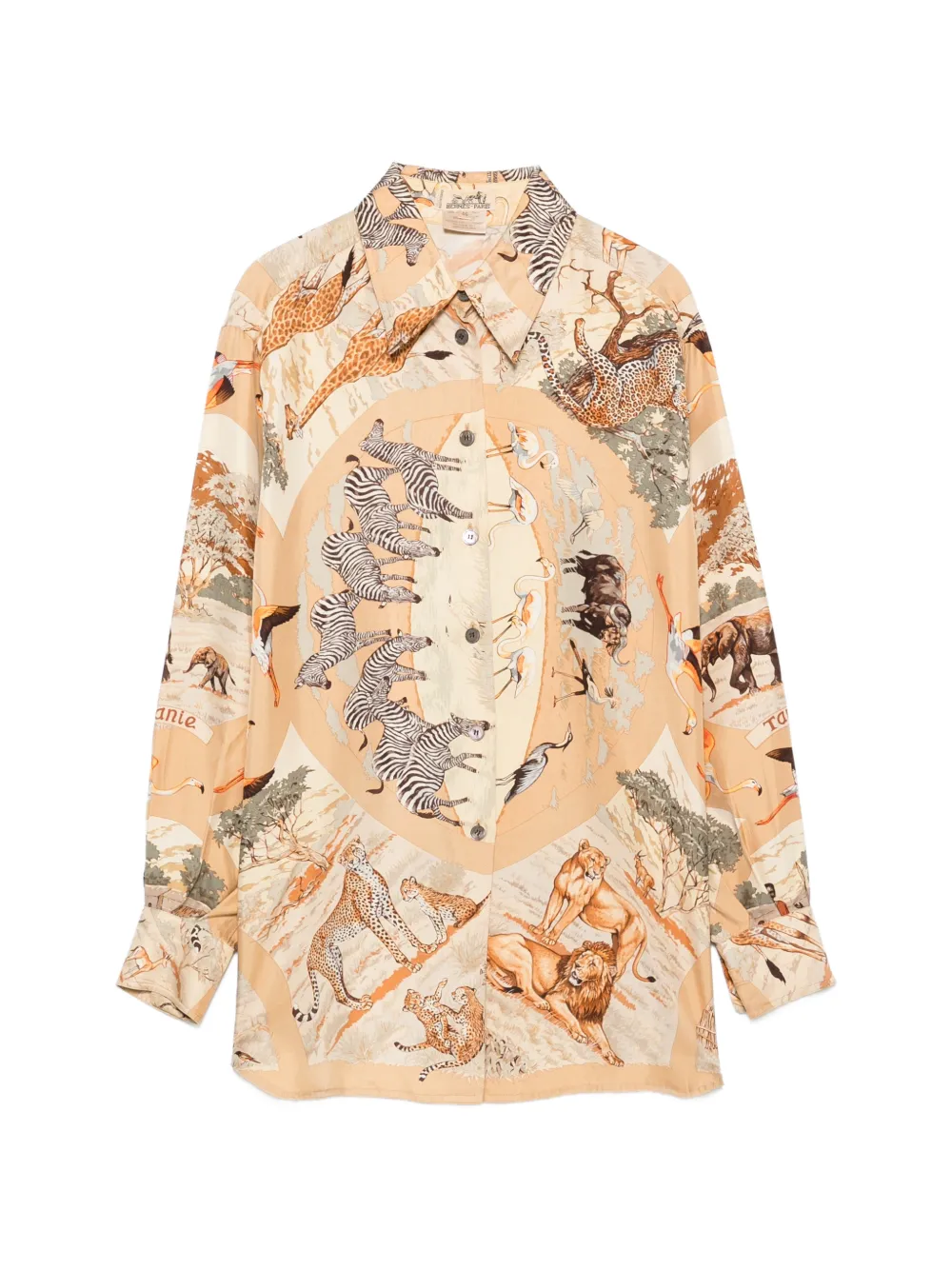 Hermès Pre-Owned 1990s animal-print shirt - Toni neutri