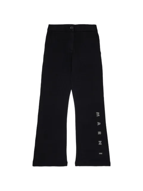 Marni Kids pantalones acampanados con logo de strass