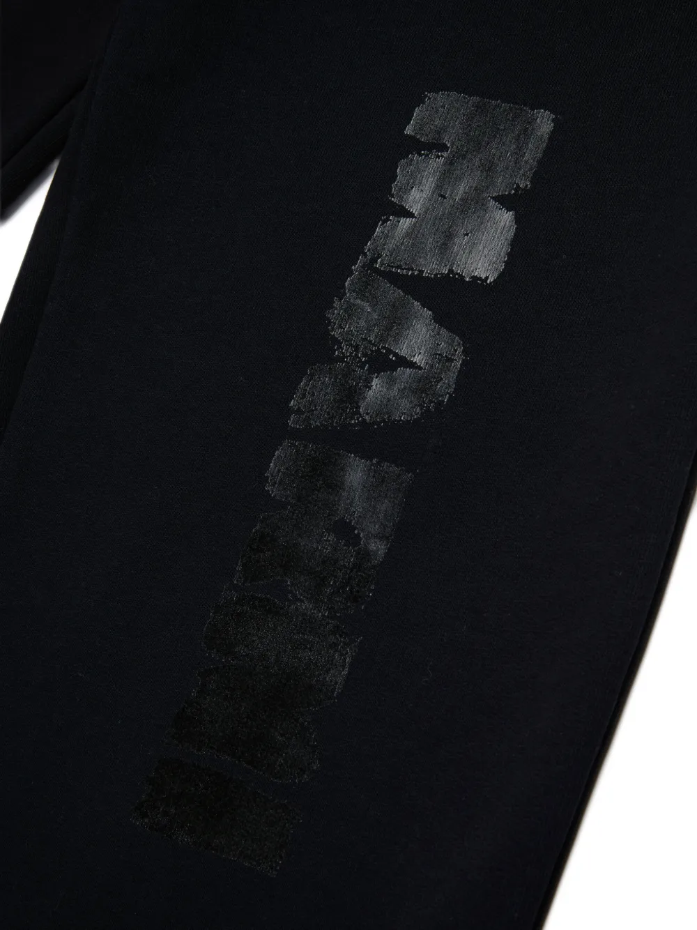 Marni Kids Broek met franje en logoprint Zwart